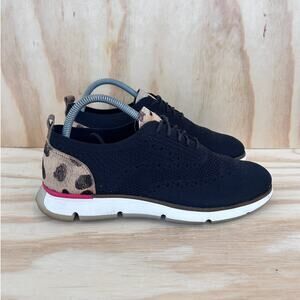 Cole Haan Black and Leopard Print Sneakers